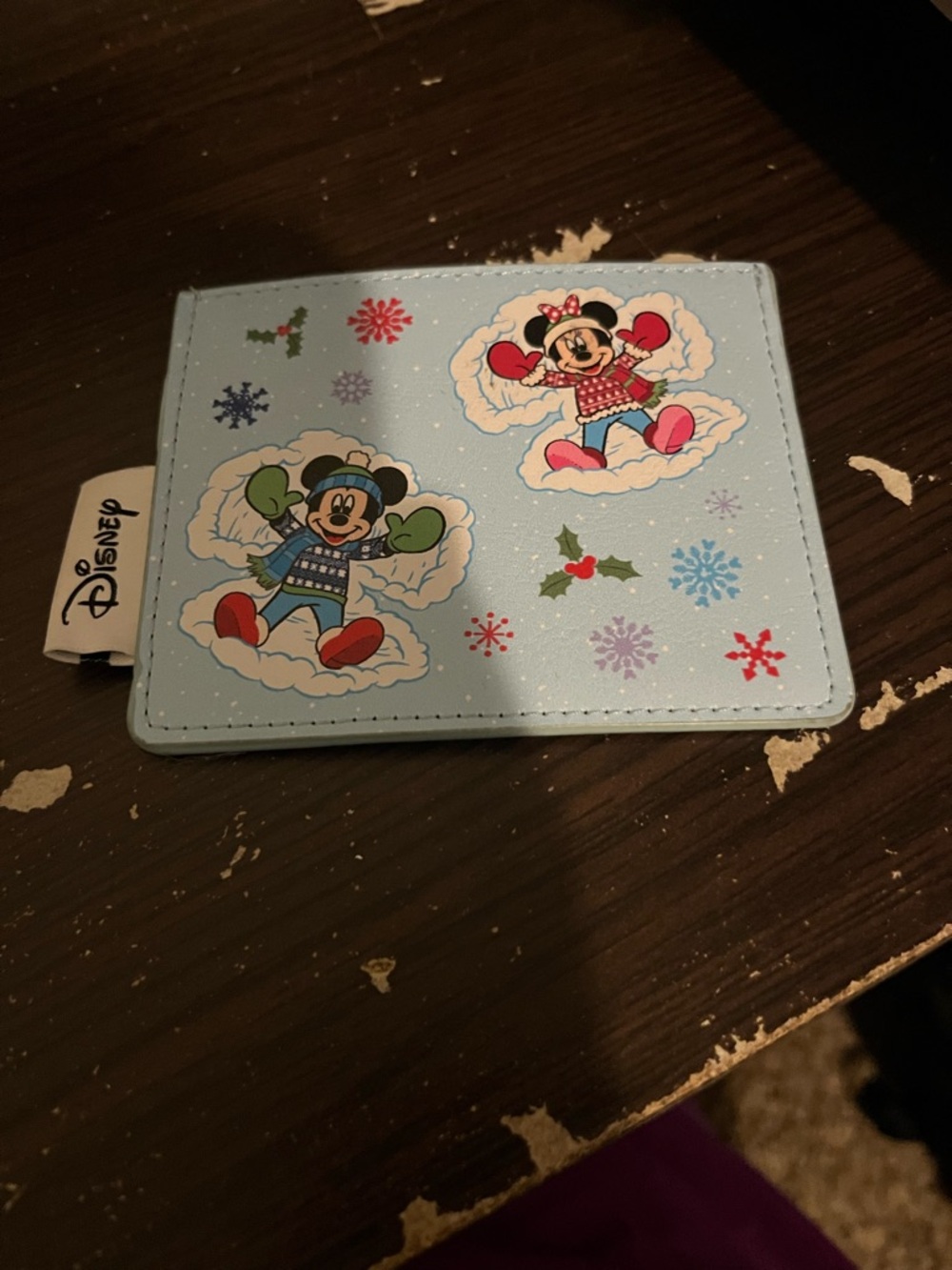 Disney Light Blue Minnie & Mickey Holiday Card Holder
